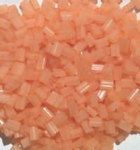 50g 5x4x2mm Milky Orange Tile Beads